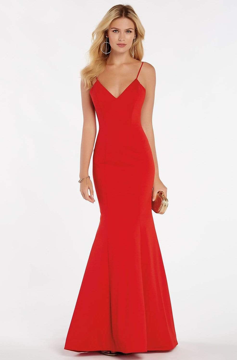 Alyce Paris - 60293 Classy Sleeveless Jersey Mermaid Gown Special Occasion Dress 0 / Red