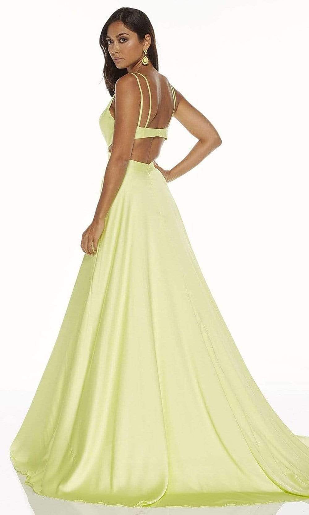 Alyce Paris - 60453 Sleeveless V Neck Sexy Satin A-Line Gown Bridesmaid Dresses