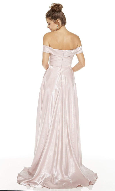 Alyce Paris - 60626 Off Shoulder High-Low Satin Gown Evening Dresses
