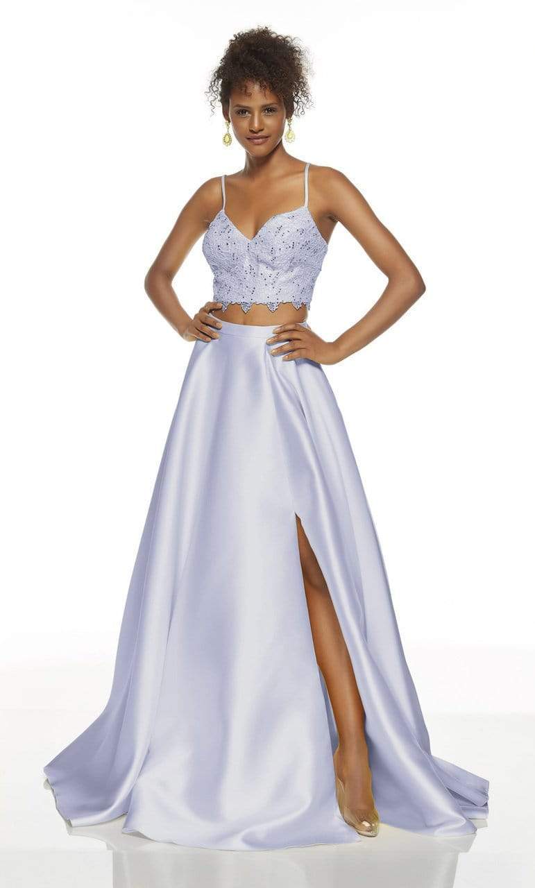 Alyce Paris - 60630 Two Piece Strappy Sweetheart Neck Ballgown Ball Gowns 0 / Ice Lilac