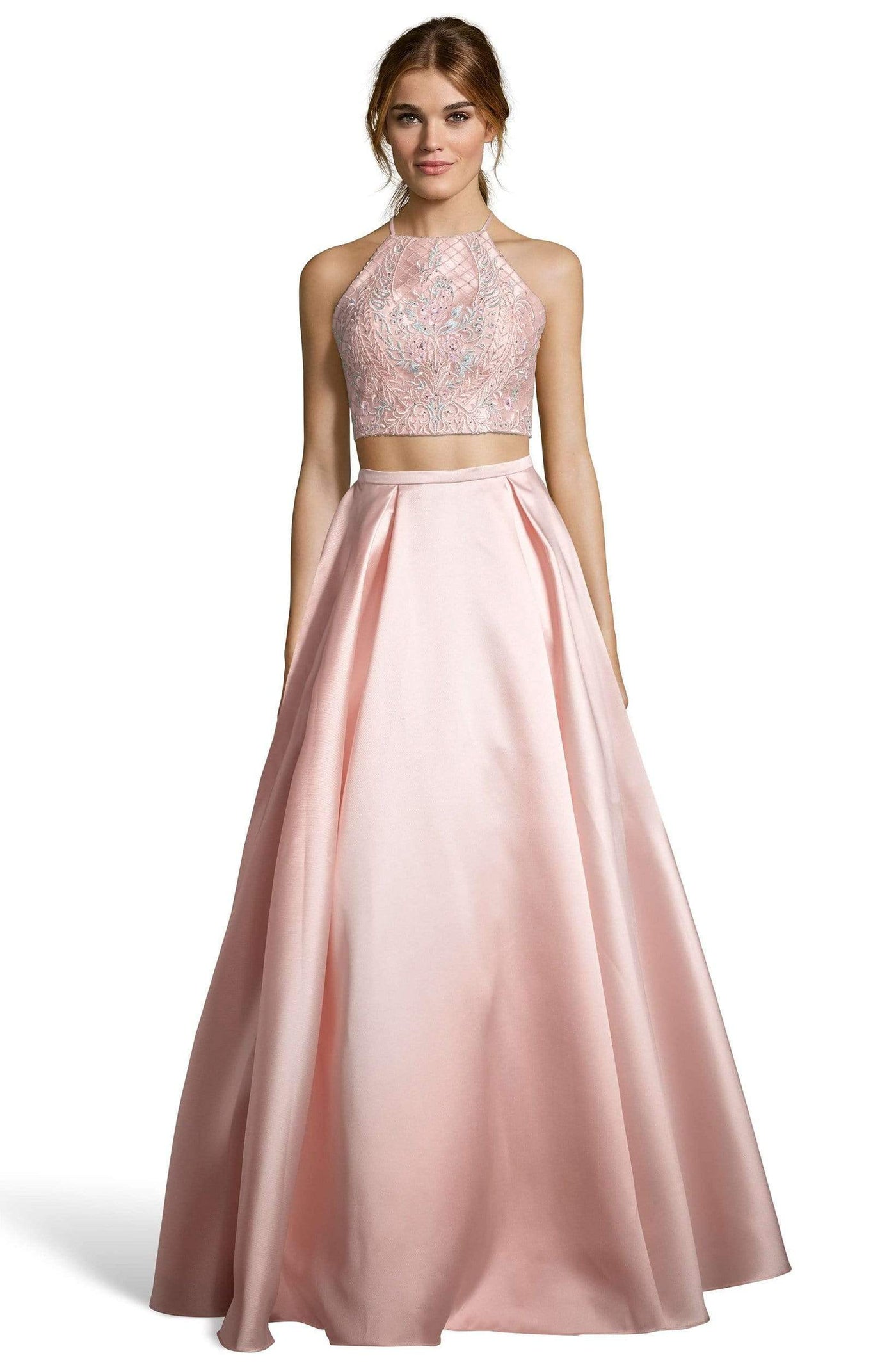 Alyce Paris - 60664 Two-Piece Embellished Ballgown Ball Gowns 0 / Rosewater