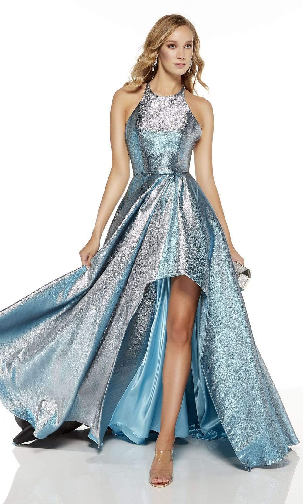 Alyce Paris - 60714 Halter Neck High Low A-Line Dress Prom Dresses