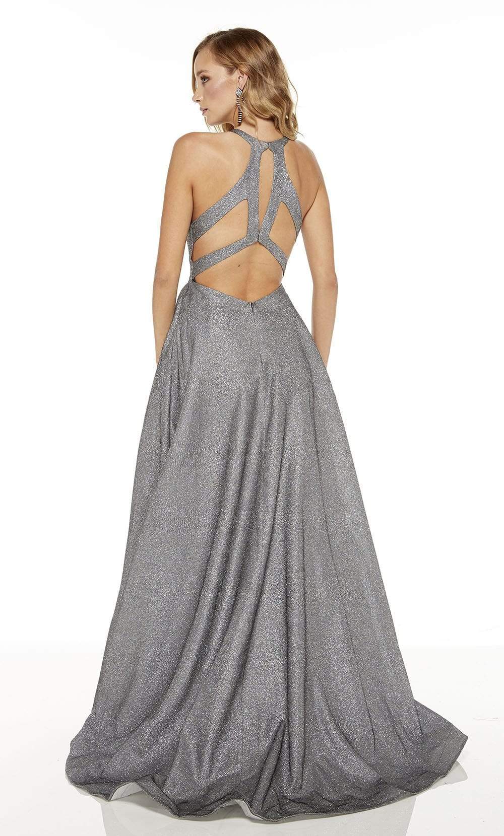 Alyce Paris - 60722 Glittered V-Neck A-line Dress Prom Dresses