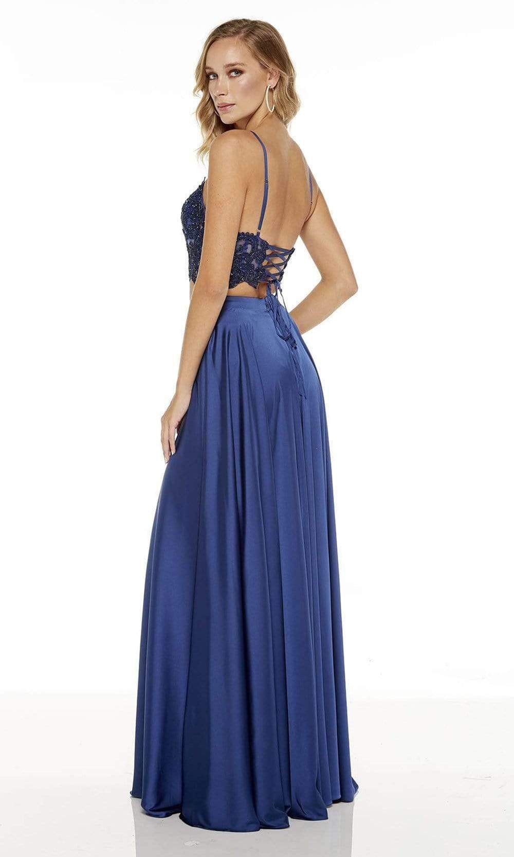 Alyce Paris - 60777 Two Piece V-Neck A-Line Dress Evening Dresses