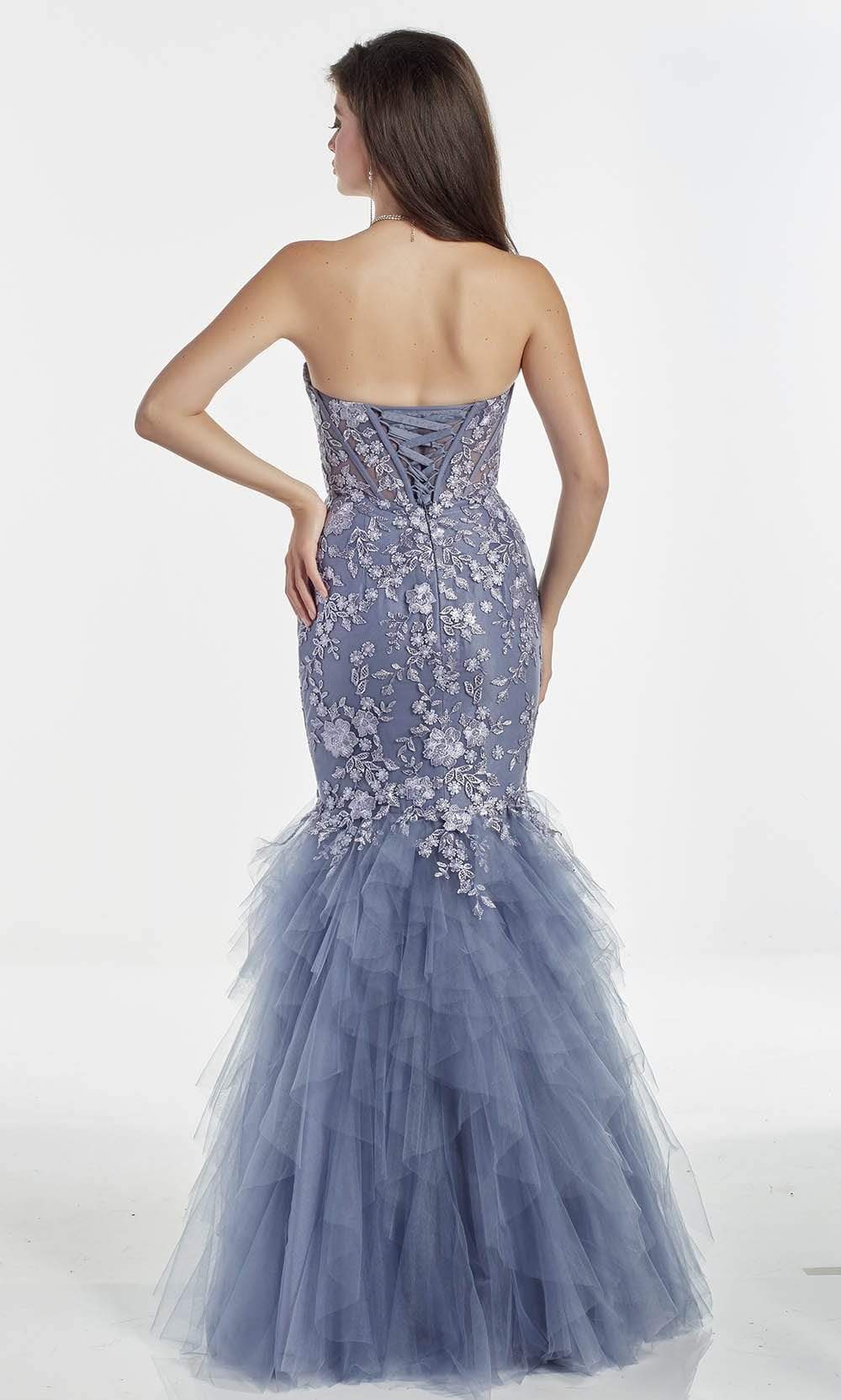 Alyce Paris - 60909 Strapless Corset Bodice Lace Tulle Mermaid Gown Evening Dresses