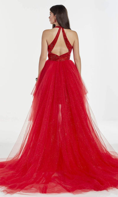 Alyce Paris - 60917 Rhinestone Ornate Halter High Low Gown Prom Dresses