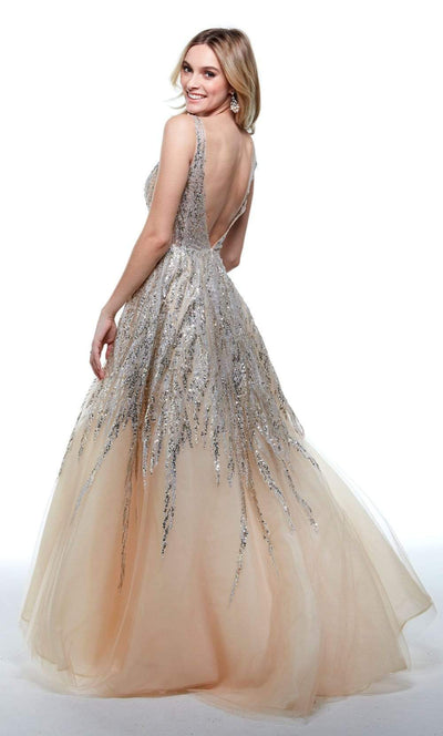 Alyce Paris - 61002 Trailing Sequin Tulle A-Line Dress Special Occasion Dress In Pink
