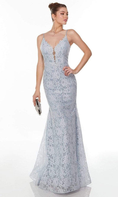 Alyce Paris - 61069 Floral Lace Trumpet Gown Prom Dresses