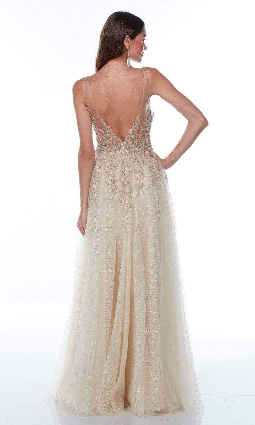 Alyce Paris - 61072 Embellished Plunging A-Line Gown Prom Dresses