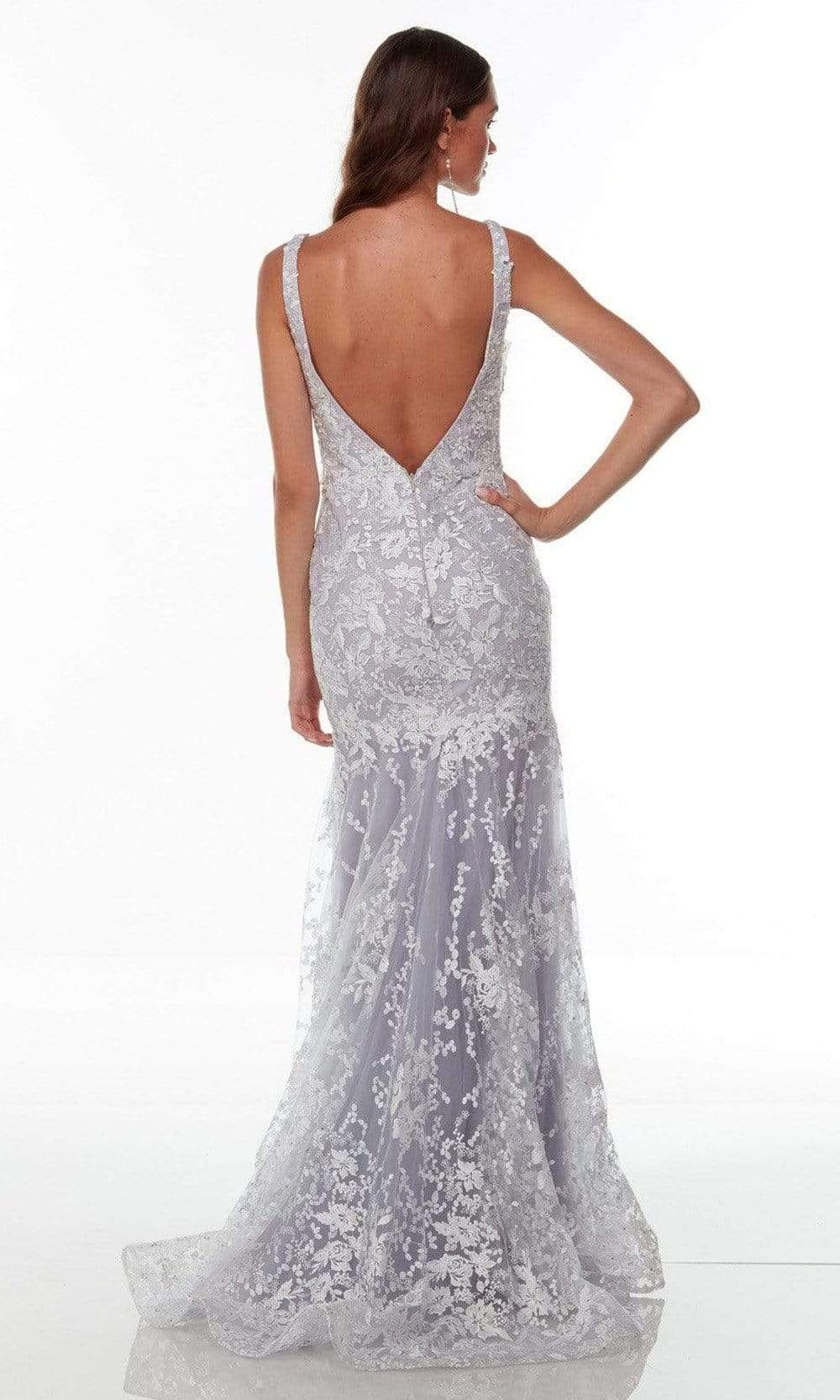 Alyce Paris - 61089 Floral Lace Long Gown Special Occasion Dress