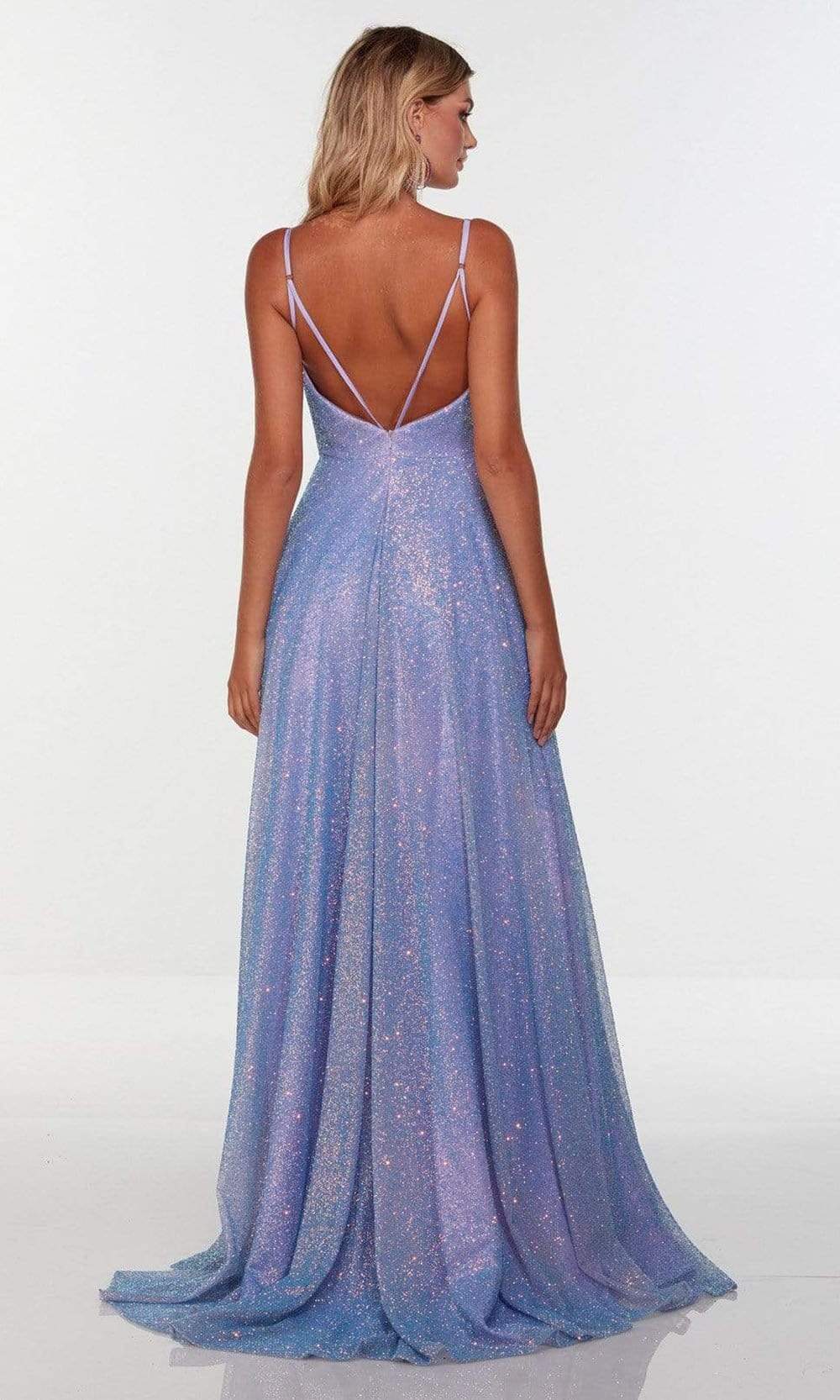 Alyce Paris - 61091 Glittery High Waisted Flowy Dress Prom Dresses