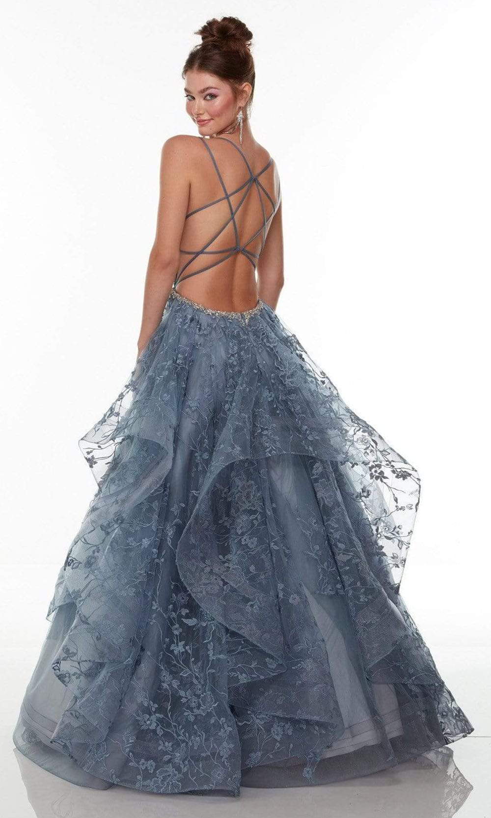 Alyce Paris - 61096 Sleeveless Floral Lace Ballgown Prom Dresses