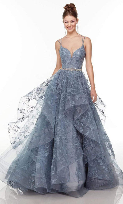 Alyce Paris - 61096 Sleeveless Floral Lace Ballgown Prom Dresses