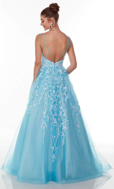 Alyce Paris - 61101 V-Neck Embellished Tulle Ballgown Prom Dresses