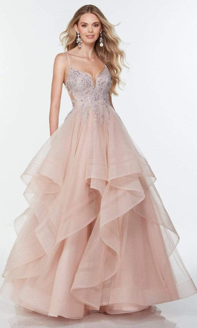 Alyce Paris - 61109 Sleeveless Cutout Back Ballgown Prom Dresses 000 / Mademoiselle