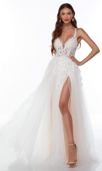 Alyce Paris - 61110 Applique High Slit Gown Special Occasion Dress
