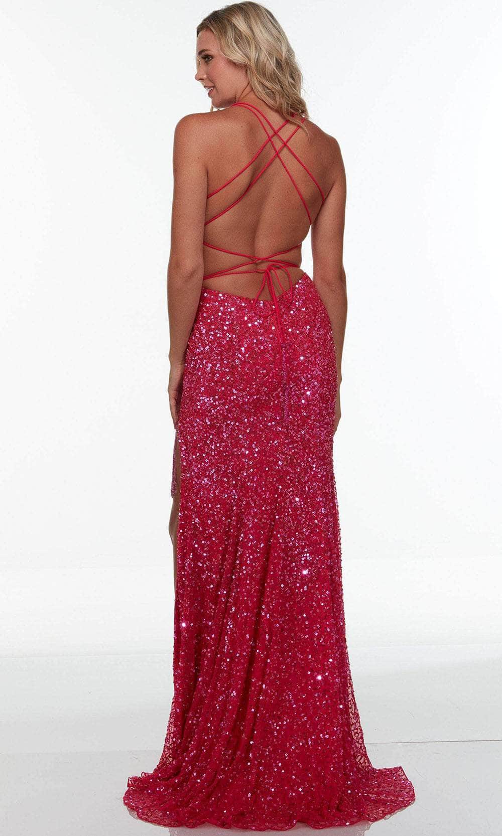 Alyce Paris 61152 - Fringed Slit Evening Dress Special Occasion Dress