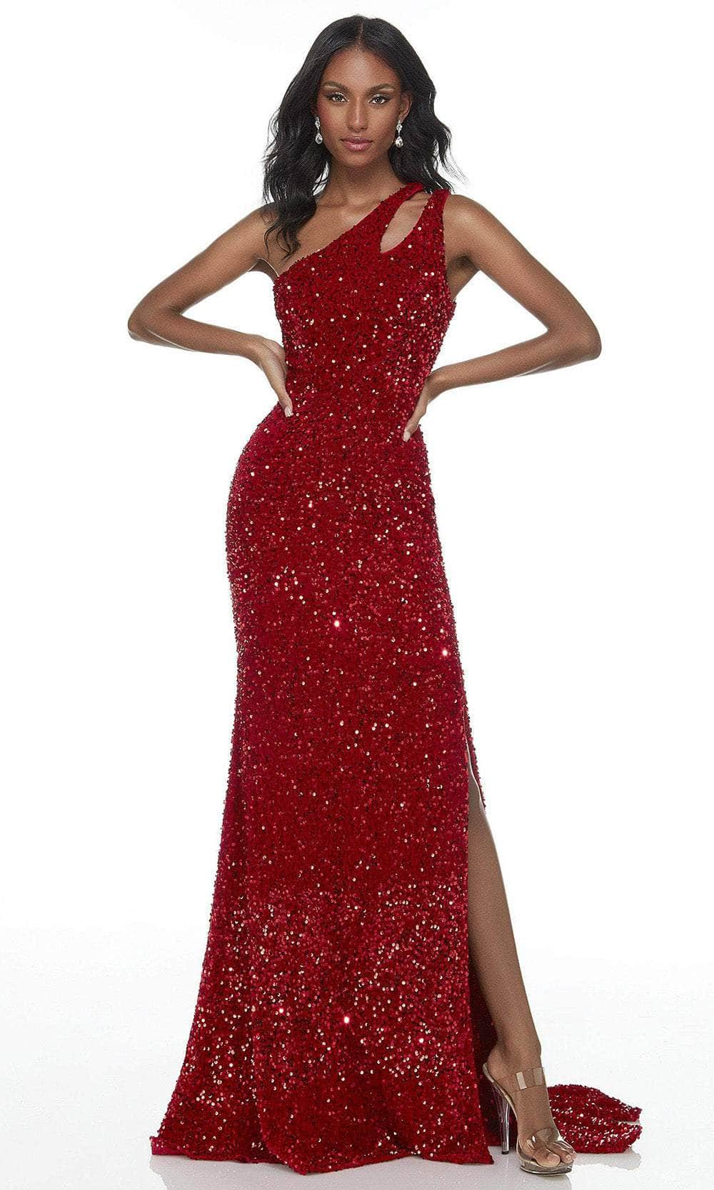 Alyce Paris 61183 - Asymmetrical Neck Formal Dress Special Occasion Dress