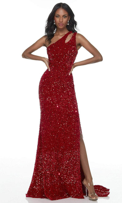 Alyce Paris 61183 - Asymmetrical Neck Formal Dress Special Occasion Dress