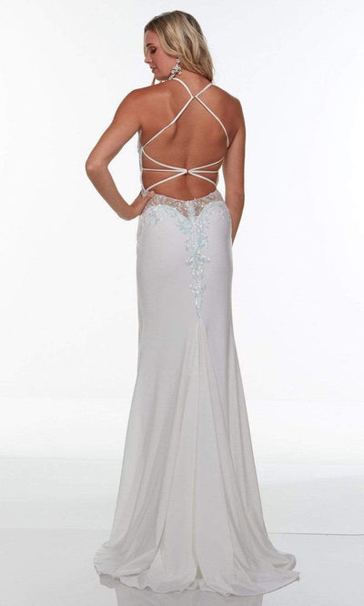 Alyce Paris - 61190 Plunging V-Neck High Slit Dress Prom Dresses
