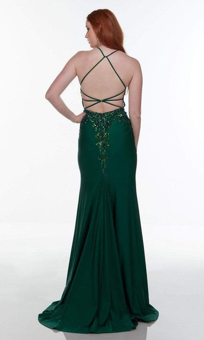 Alyce Paris - 61190 Plunging V-Neck High Slit Dress Prom Dresses