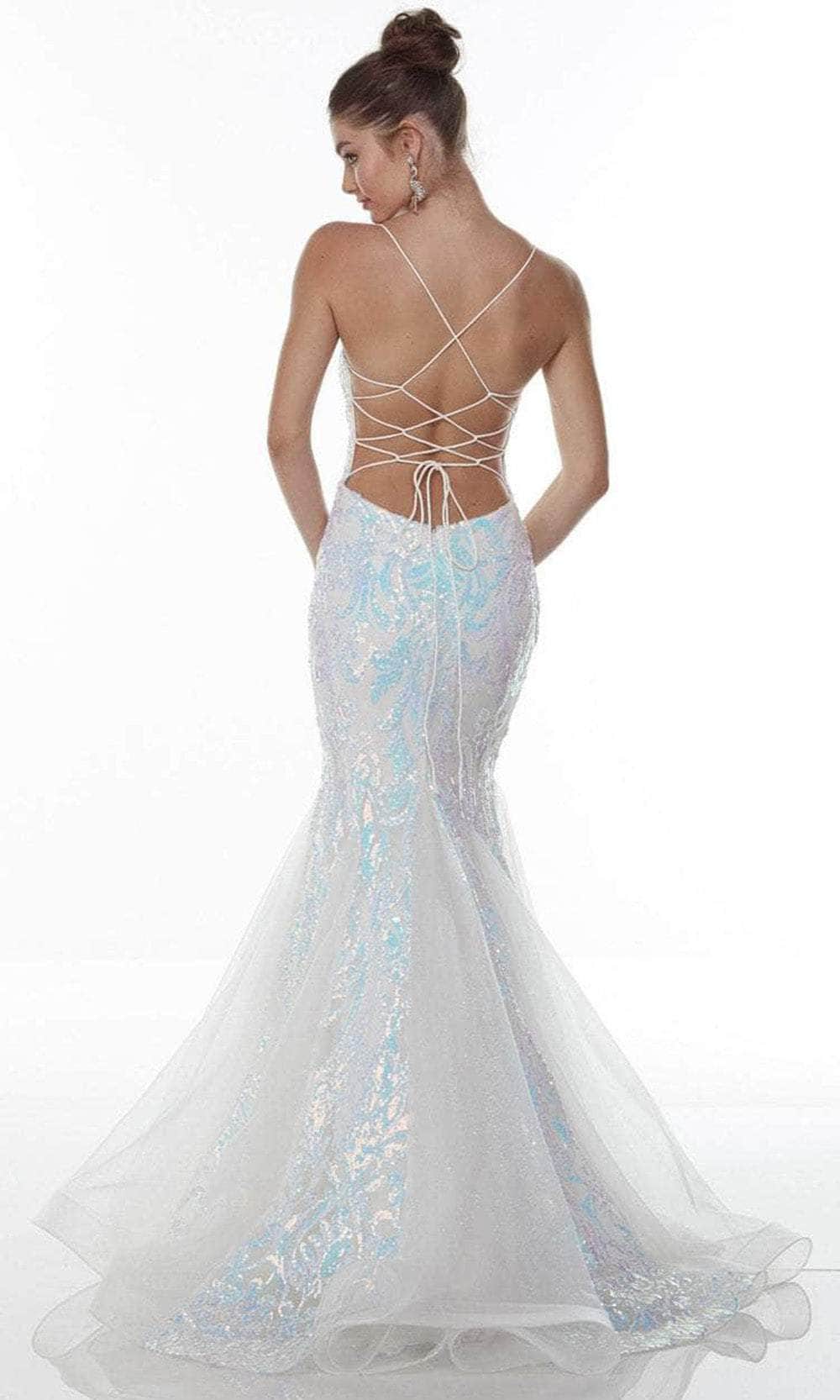 Alyce Paris 61201 - Shimmering Sleeveless V-neck Evening Dress Special Occasion Dress