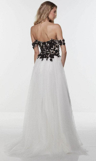 Alyce Paris 61219 - Floral Lace Appliqued Off-shoulder Evening Dress Special Occasion Dress