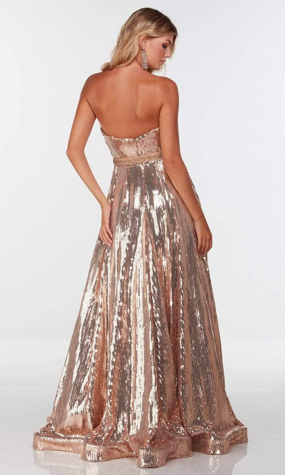 Alyce Paris - 61233 Sequined Strapless A-Line Dress Prom Dresses