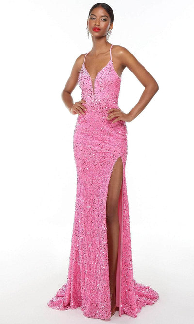 Alyce Paris 61254 - Fully Embellished Evening Gown Special Occasion Dress 000 / Bubblegum