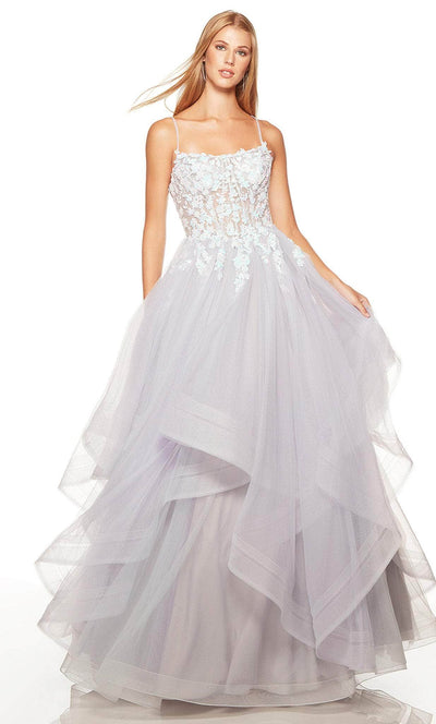 Alyce Paris 61304 - Embroidered Dress Prom Dresses 000 / Lavender