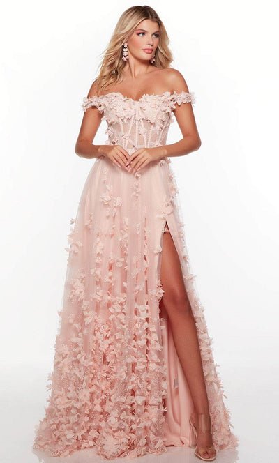 Alyce Paris 61308 - Appliqued A-Line Evening Dress Evening Dresses