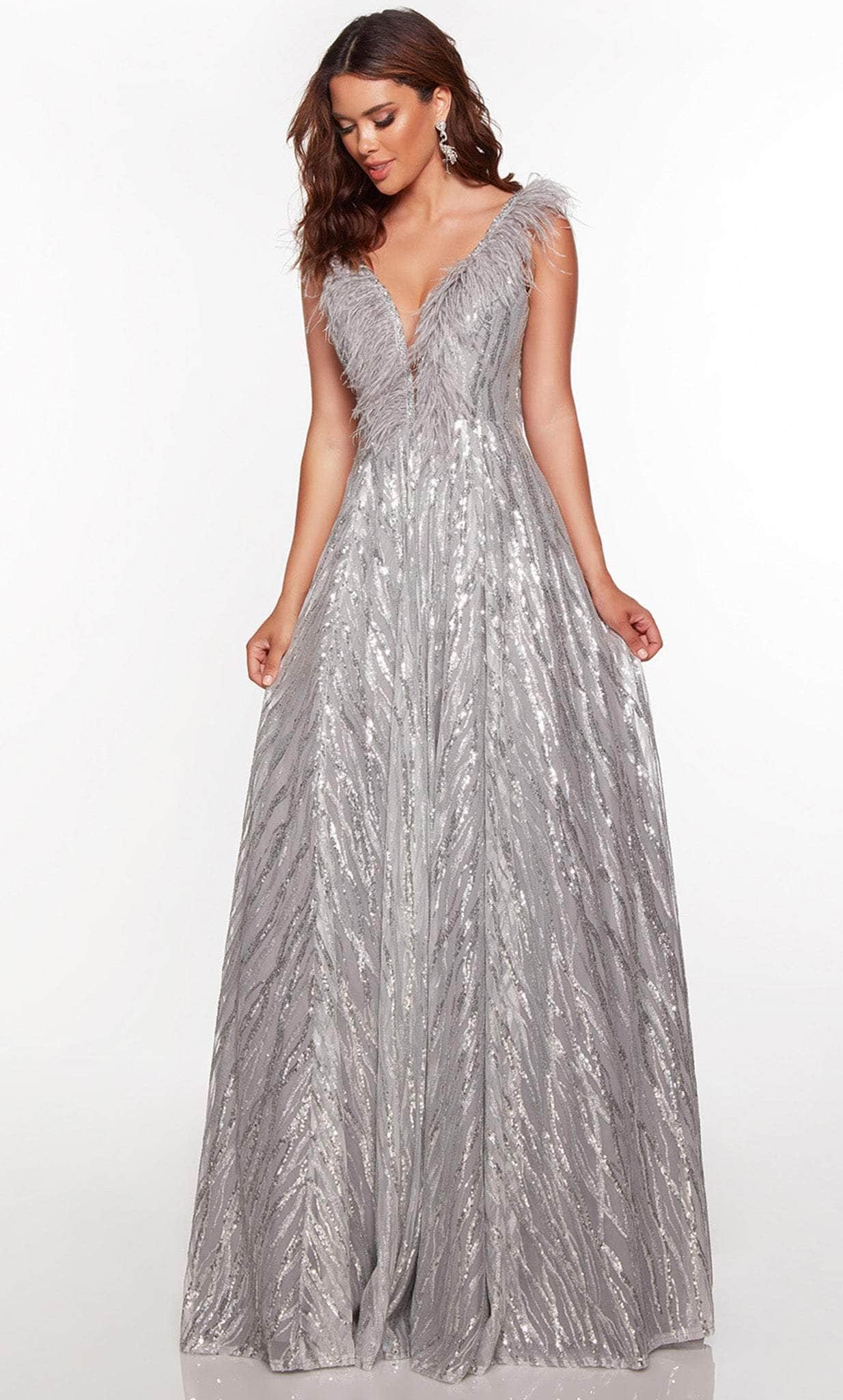 Alyce Paris 61311 - Scoop Back Dress Evening Dresses 000 / Silver