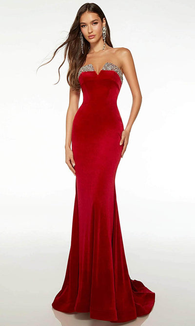 Alyce Paris 61487 - Strapless Velvet Prom Gown Special Occasion Dresses