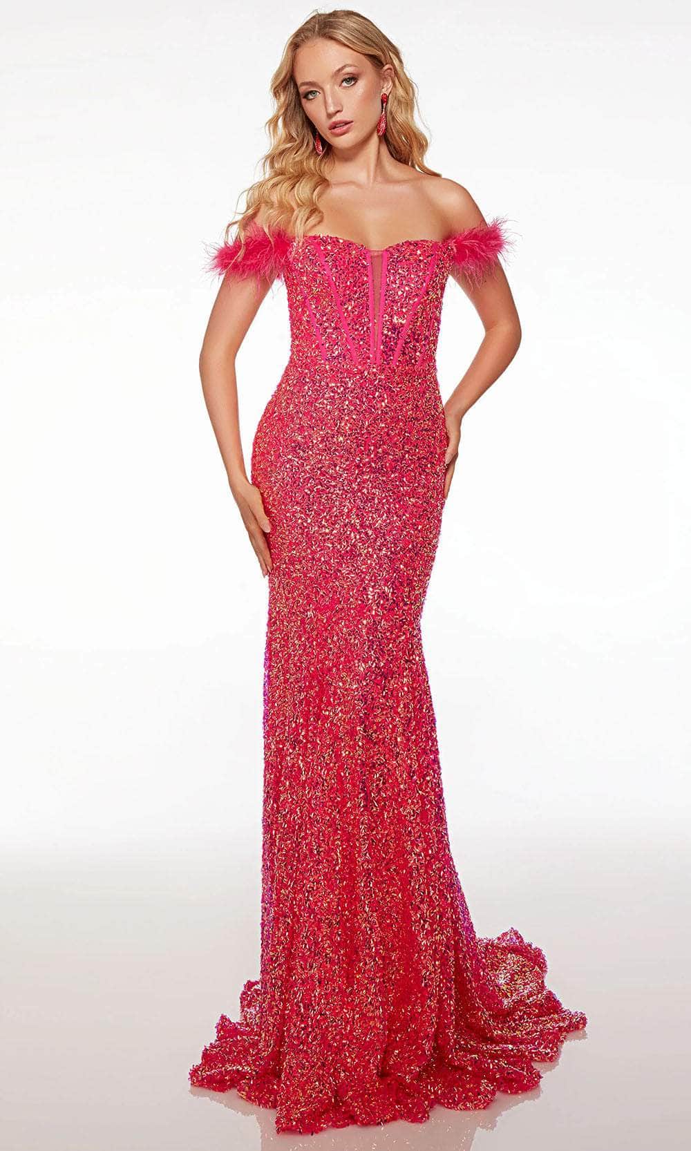 Alyce Paris 61502 - Fully Sequin Corset Prom Gown Special Occasion Dress 000 / Barbie Opal