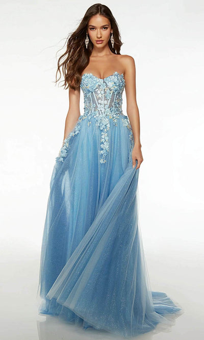 Alyce Paris 61634 - Strapless A-Line Prom Gown Special Occasion Dress 000 / Periwinkle