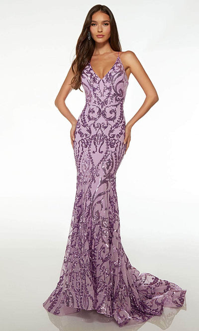 Alyce Paris 61659 - V-Neck Sequin Embellished Dress Special Occasion Dresses