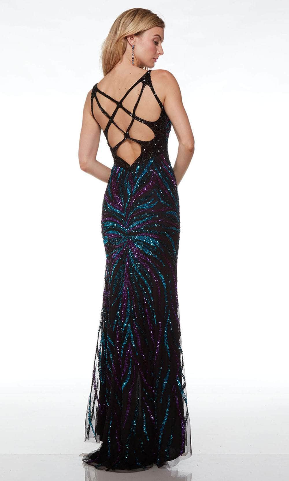 Alyce Paris 61694 - Sequined V-Neck Dress Special Occasion Dresses