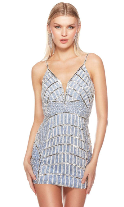 Alyce Paris 84007 - Embellished V-Neck Cocktail Dress Special Occasion Dress