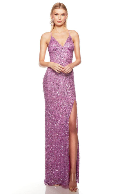Alyce Paris 88002 - Sequin V-Neck Prom Dress with Slit Special Occasion Dress