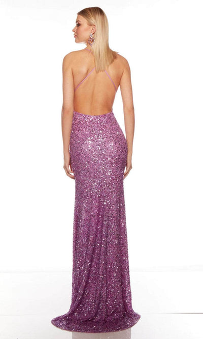 Alyce Paris 88002 - Sequin V-Neck Prom Dress with Slit Special Occasion Dress