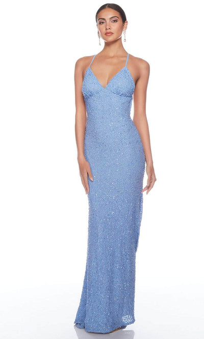 Alyce Paris 88003 - Fitted Sequin Evening Dress Special Occasion Dress 000 / Periwinkle