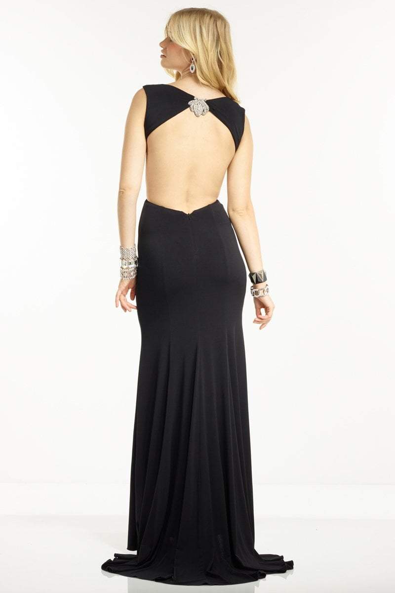 Alyce Paris - B'Dazzle - Sleeveless Jewel Accent Sexy Cutouts Evening Gown 35773 - 1 pc Midnight In Size 2 Available CCSALE 2 / Midnight