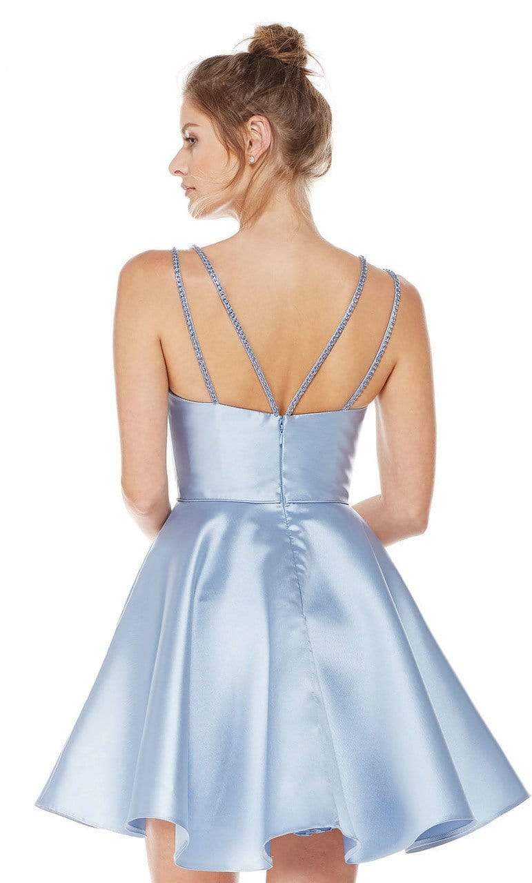 Alyce Paris Beaded Straps Fit and Flare Cocktail Dress 3769 - 1 pc Diamond White In Size 6 Available CCSALE 6 / Diamond White