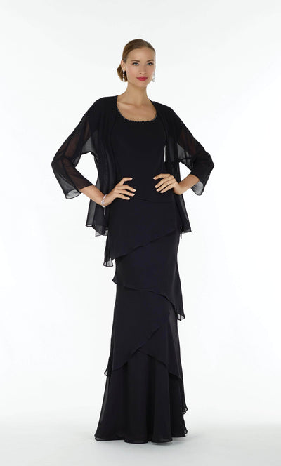 Alyce Paris - Black Label - 29292 Tank Style Evening Gown with Jacket Mother of the Bride Dresses 000 / Black