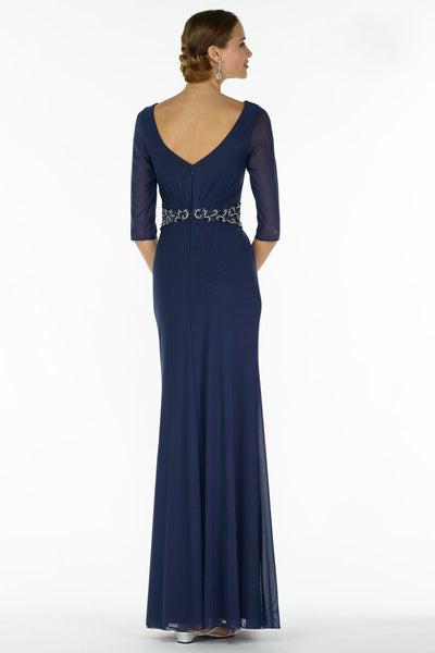 Alyce Paris Fitted Embellished Waist Evening Dress - 1 Pc Navy in Size 12 Available CCSALE