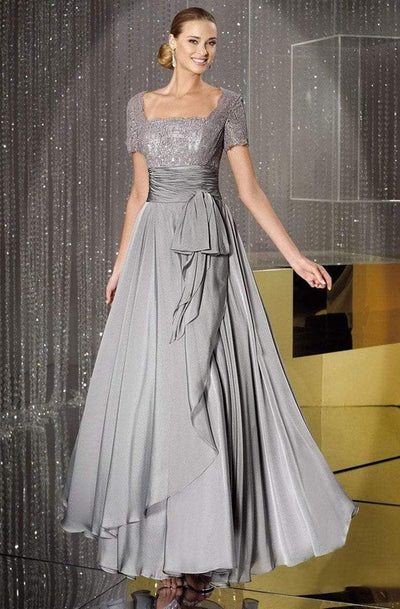 Alyce Paris - Square Neck Lace and Chiffon Gown 29264 CCSALE