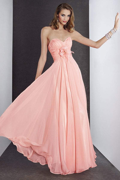 Alyce Paris B'Dazzle - 35500 Strapless Pleated Sweetheart A-Line Gown in Pink