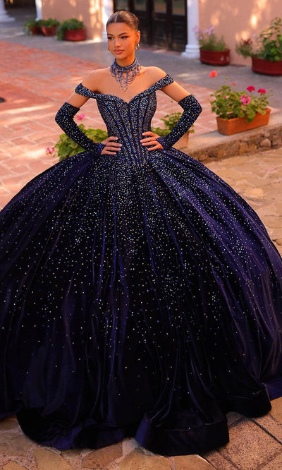 Amarra 54257 - Jeweled Off Shoulder Ballgown Special Occasion Dress