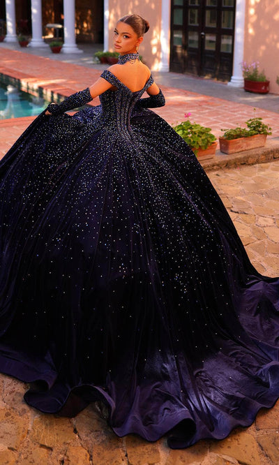 Amarra 54257 - Jeweled Off Shoulder Ballgown Special Occasion Dress