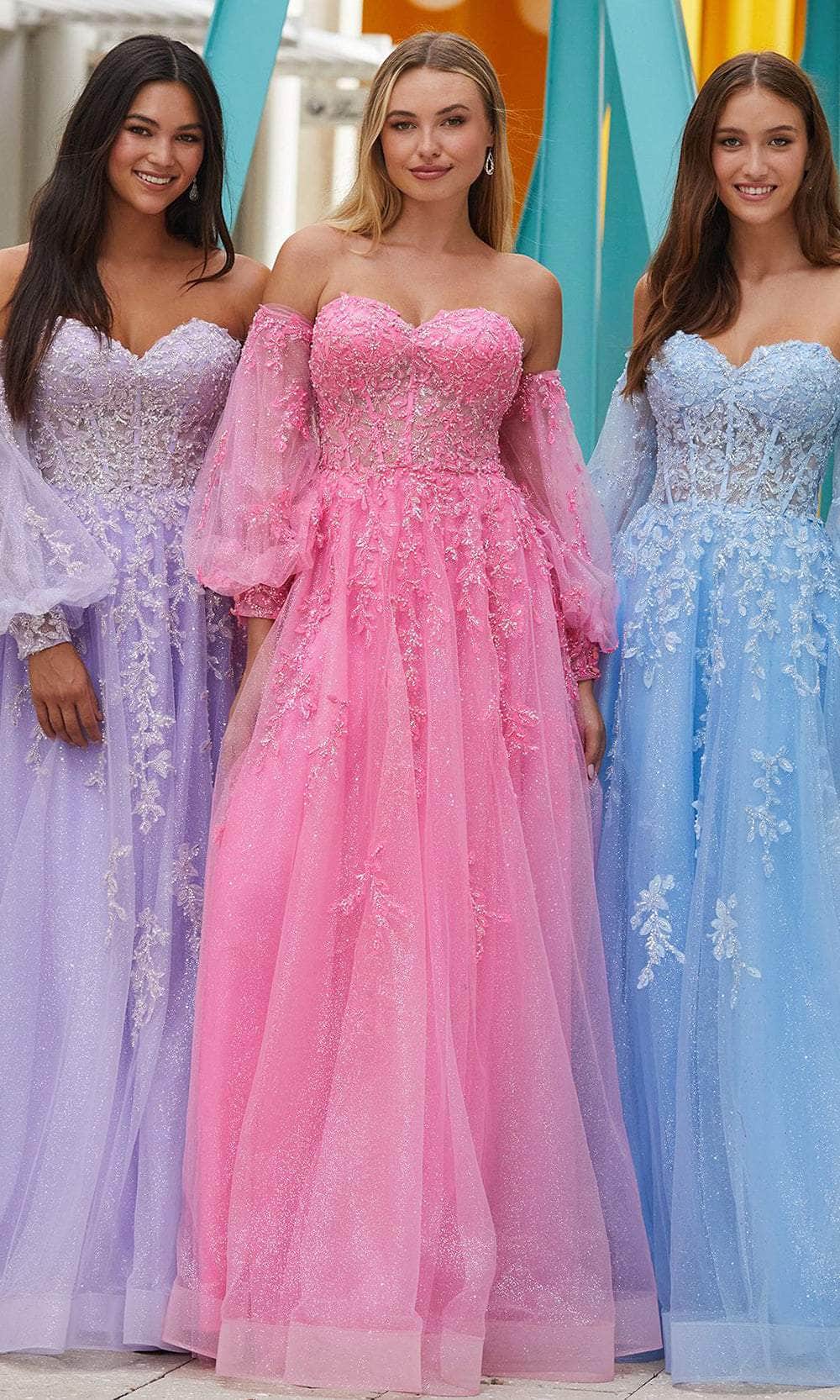Amarra 88616 - Sweetheart A-Line Prom Gown Special Occasion Dress 00 / Ice Blue